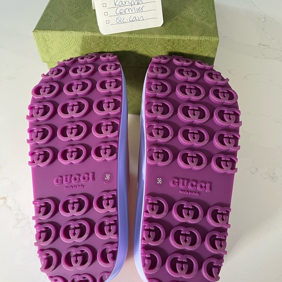 SOLD.  Brand new Gucci slides - platform sandals - Picture 3 of 5